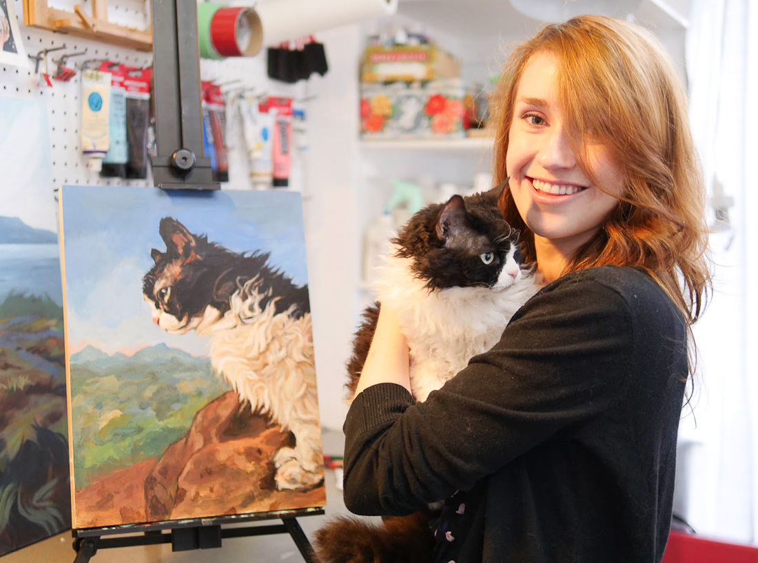 Ruby Rex Cat at North Park Art Studio